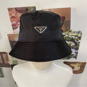 Prada Black Bucket Hat
